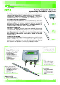 Thumbnail of document Data Sheet - EE33 Industrial Humidity/Temperature Transmitter